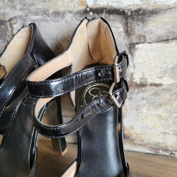 JS by Jessica size 6 black platform sandals - Picture 11 of 13
